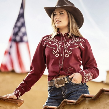 Уестърн дамска риза Рут / Ruth / Stars And Stripes