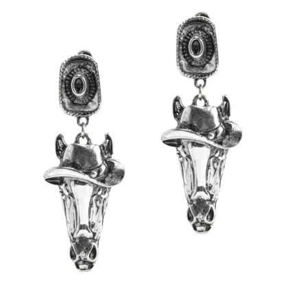 Обеци с кон с шапка / Western Express